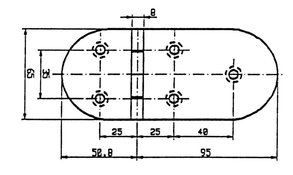 Scharnier rvs 145.8x65mm 90°