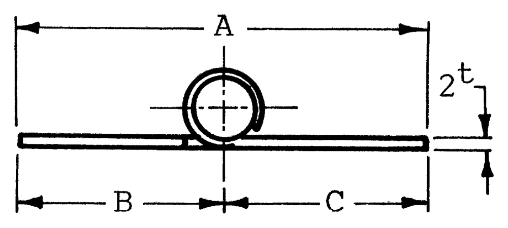 Scharnier rvs 152x27.5x2mm