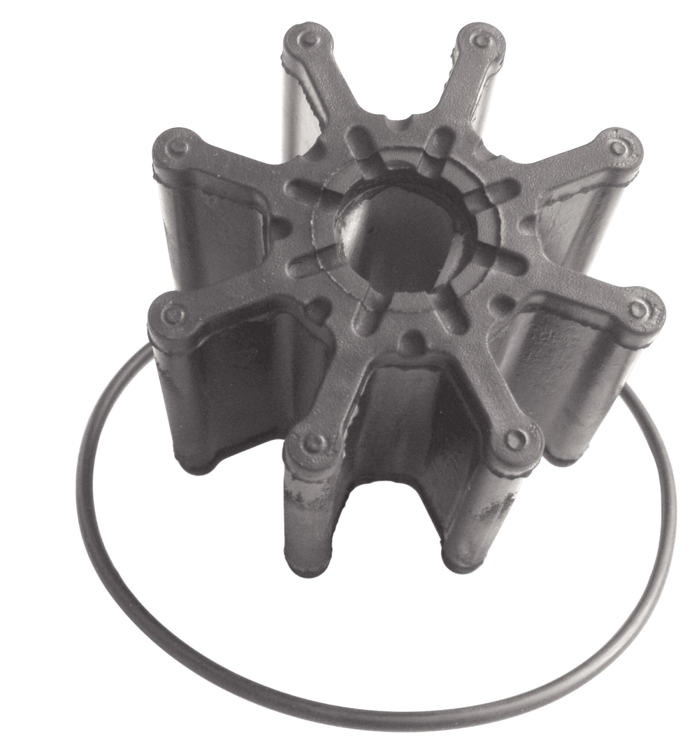 Neoprene inboard impeller double flat drive 1 met pakking & kap