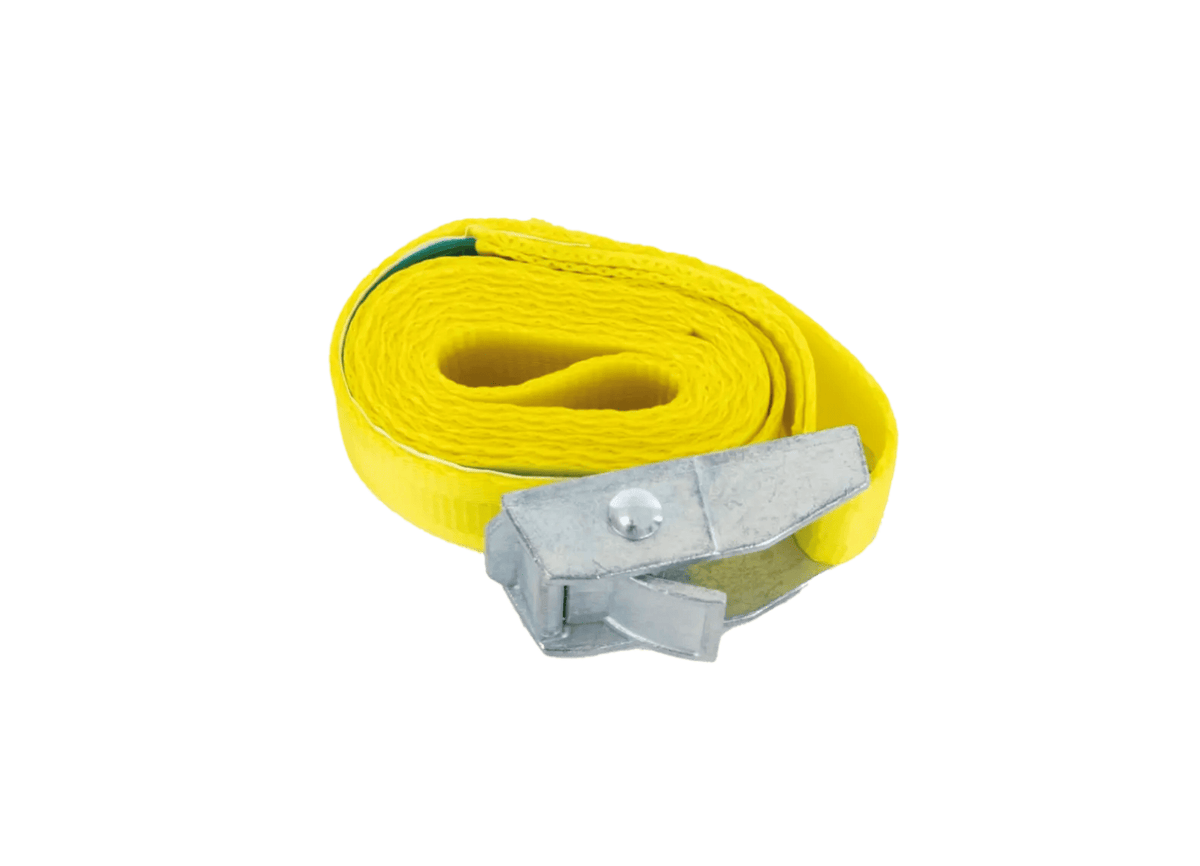 Talamex Spanband met klemgesp 25 mm 1,0 m geel