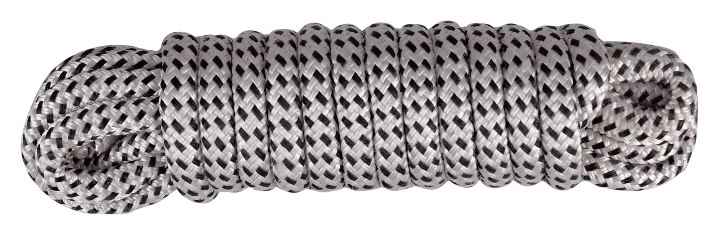 Landvast polyester/pp wit/zwart 18mm 20m
