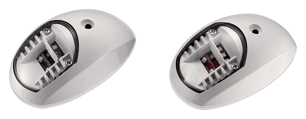 Navigatieverlichting LED wit opbouw set (sb+bb)