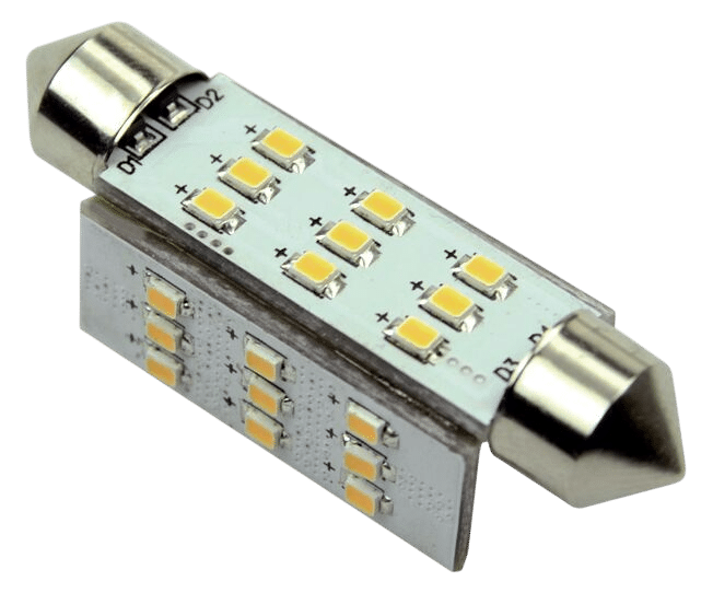 Ledlamp led27 festoon 10-30V 42mm 2700k