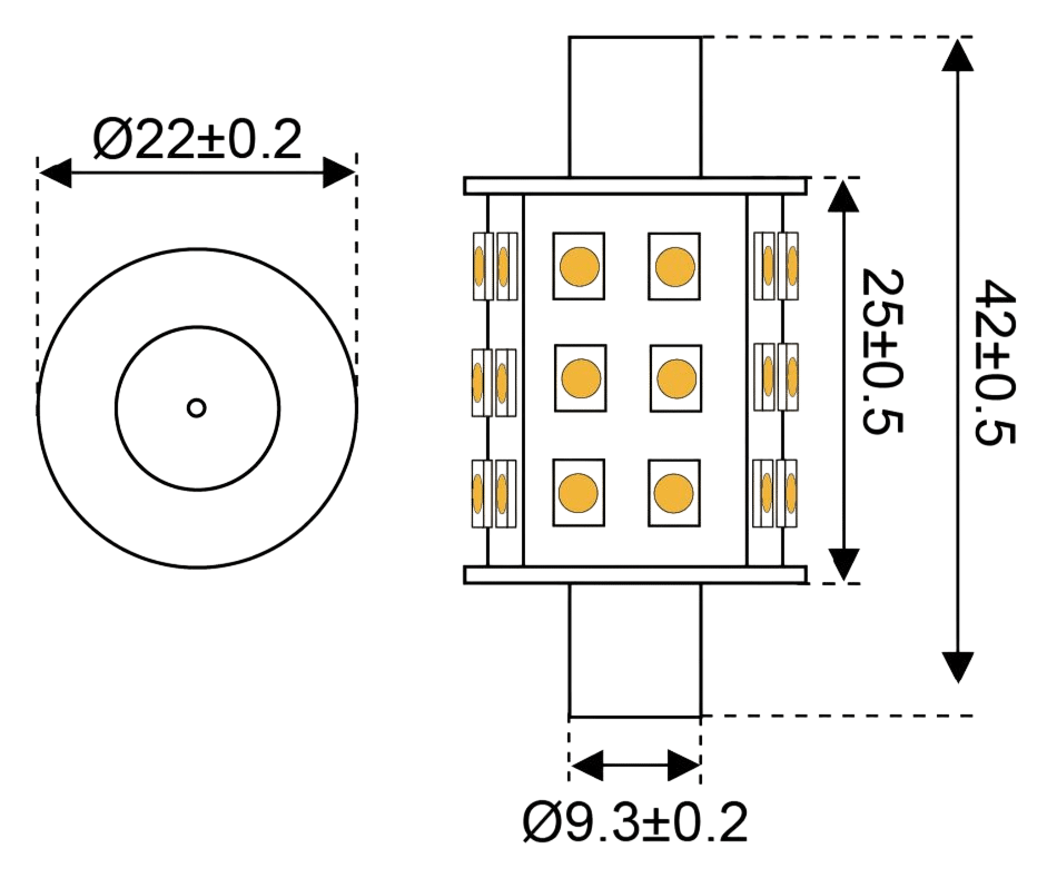 Talamex Ledlamp led30 10-30 V aqua signal 42 mm