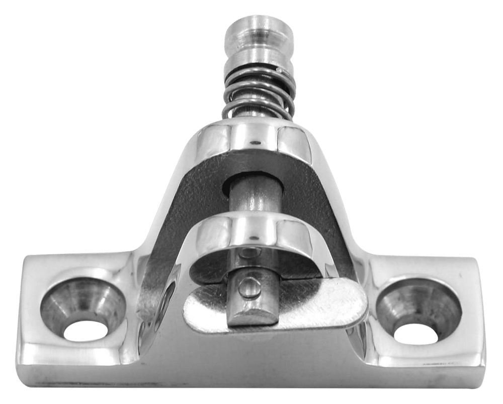 Buiskapbeslag RVS dekplaat 80° met dropnose pin