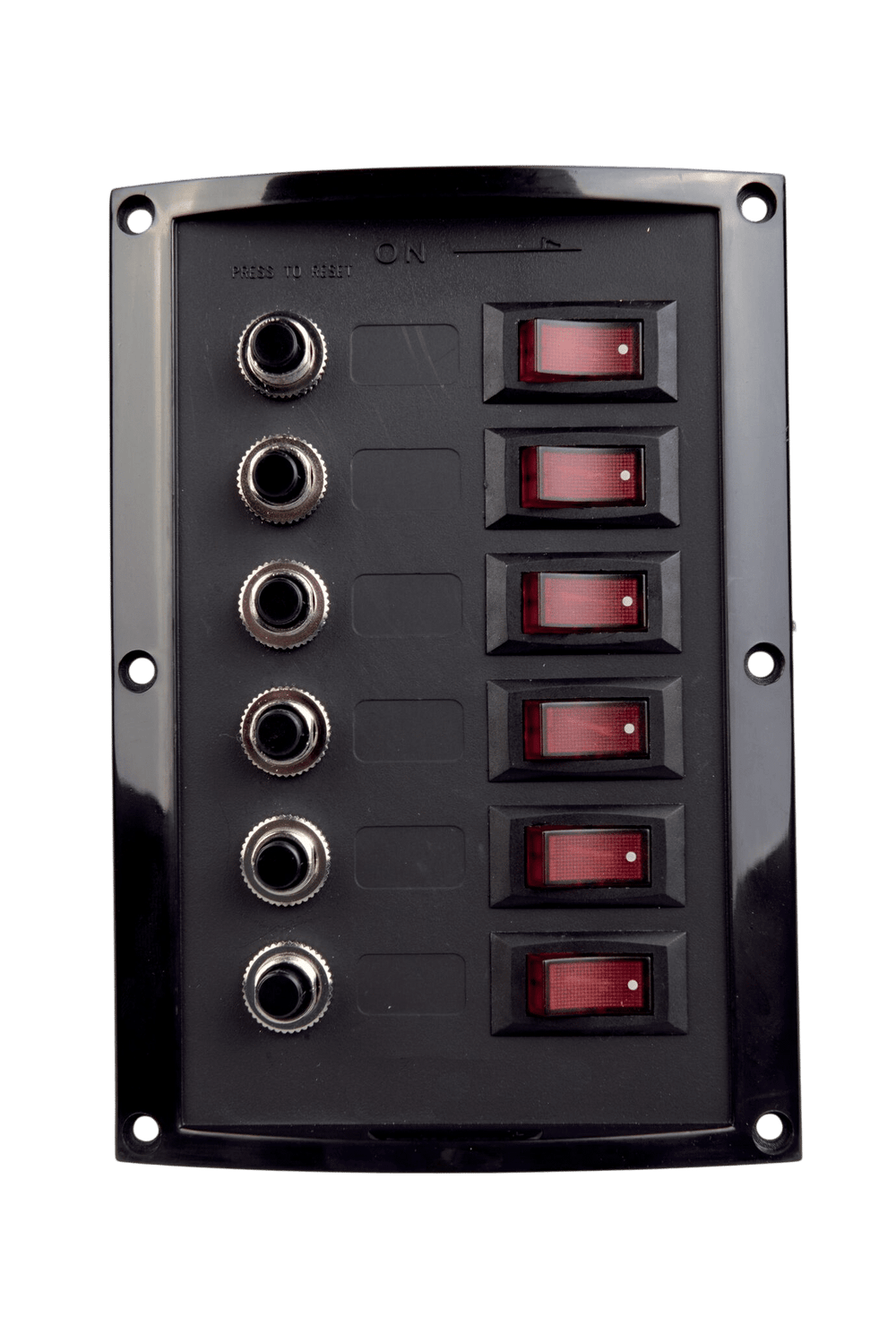 Schakelpaneel met circuitbreaker zwart