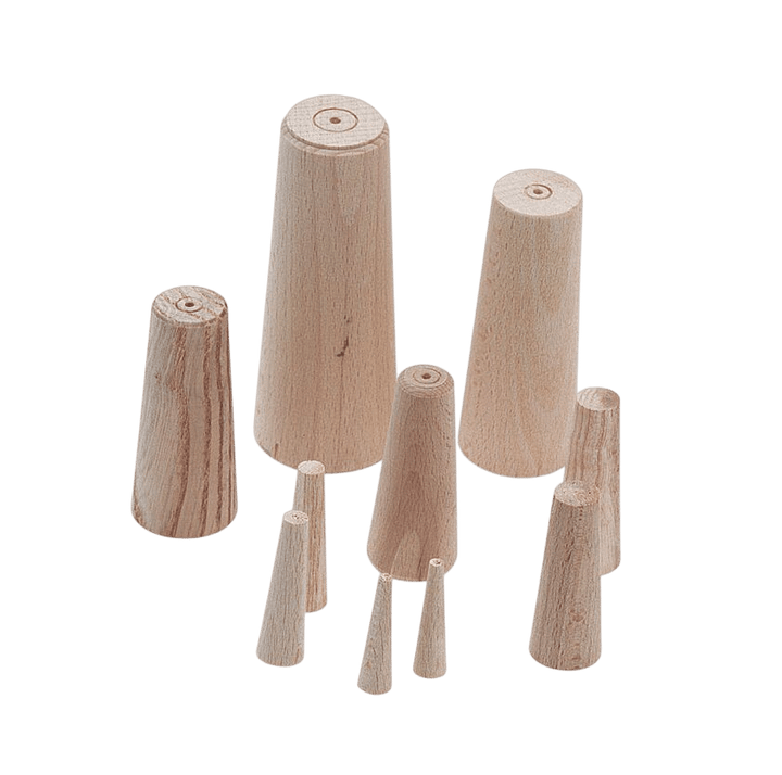 Trem Houten pluggen (10st gesorteerd 8-38 mm)