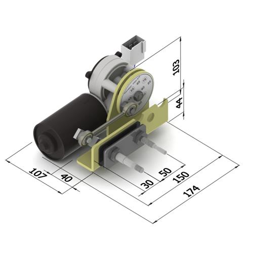 EWT ruitenwisser 223KGO 12V 75° 23Nm glas 17mm