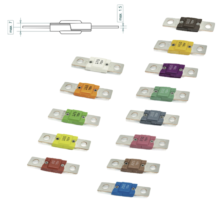 Mega zekeringen 70V (voor 48V systemen)