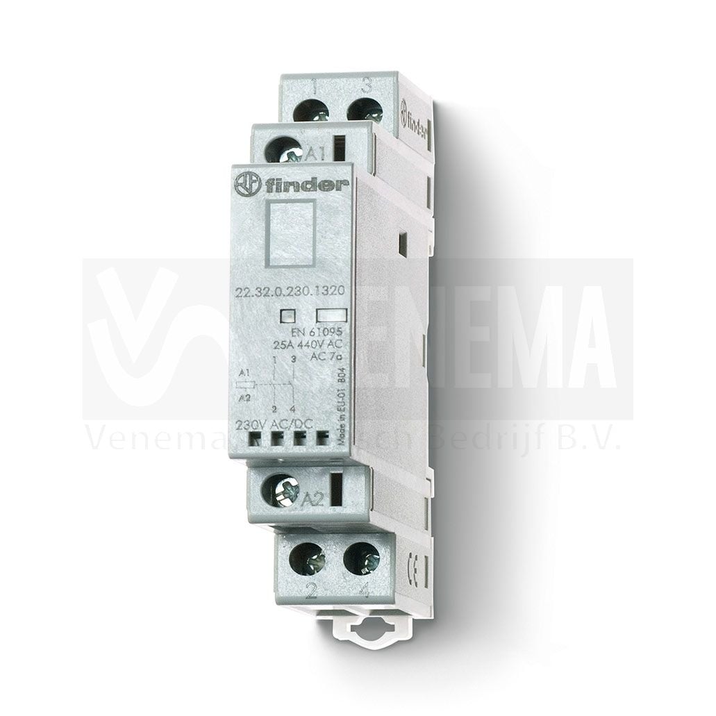 Finder 25A Magneetschakelaar AgNi - 2 contacten