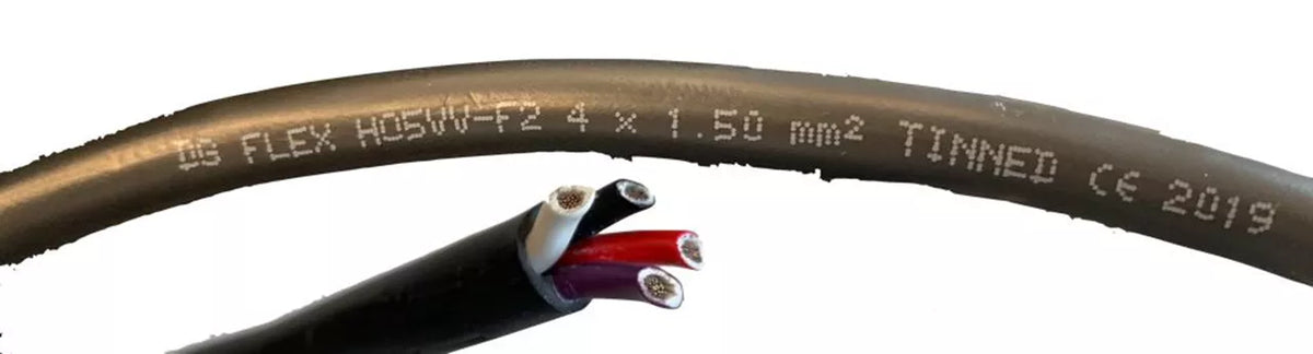 Ronde vertinde kabel zwart 2x1,5 – afbeelding 2