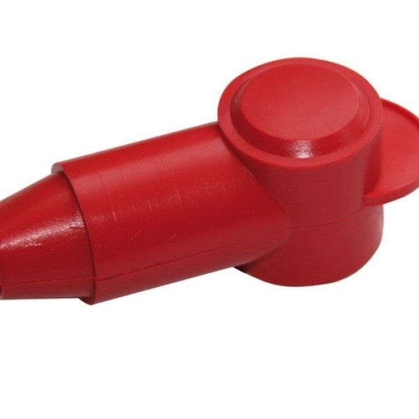 Afdekkap rond rood of zwart 12mm