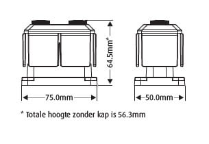 TBS DCM geïsoleerde studs 2 aansluitbouten – afbeelding 3