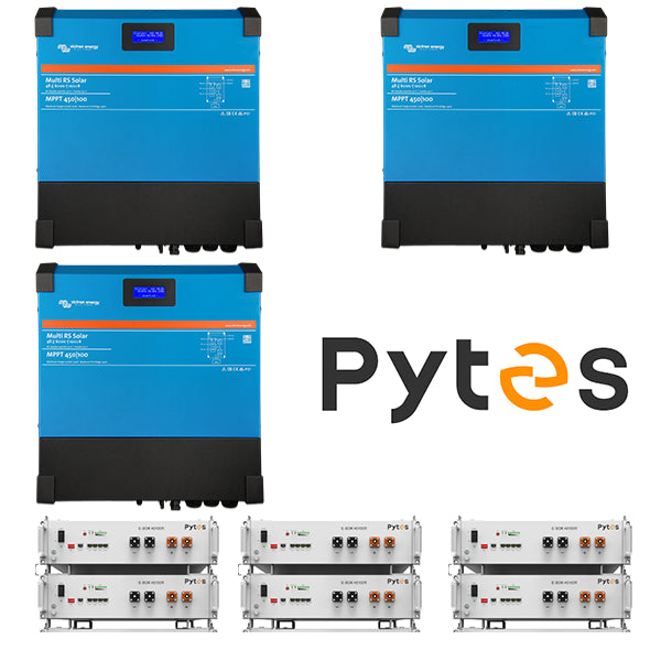 3 fase pakket Pytes 30 kWh en Victron Multi RS 18 kVA