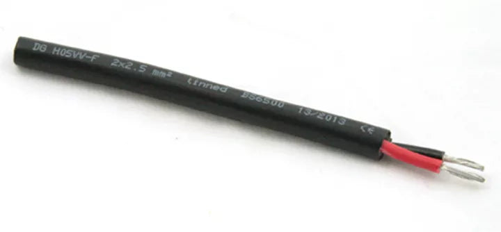 Ronde vertinde kabel zwart 2x2,5