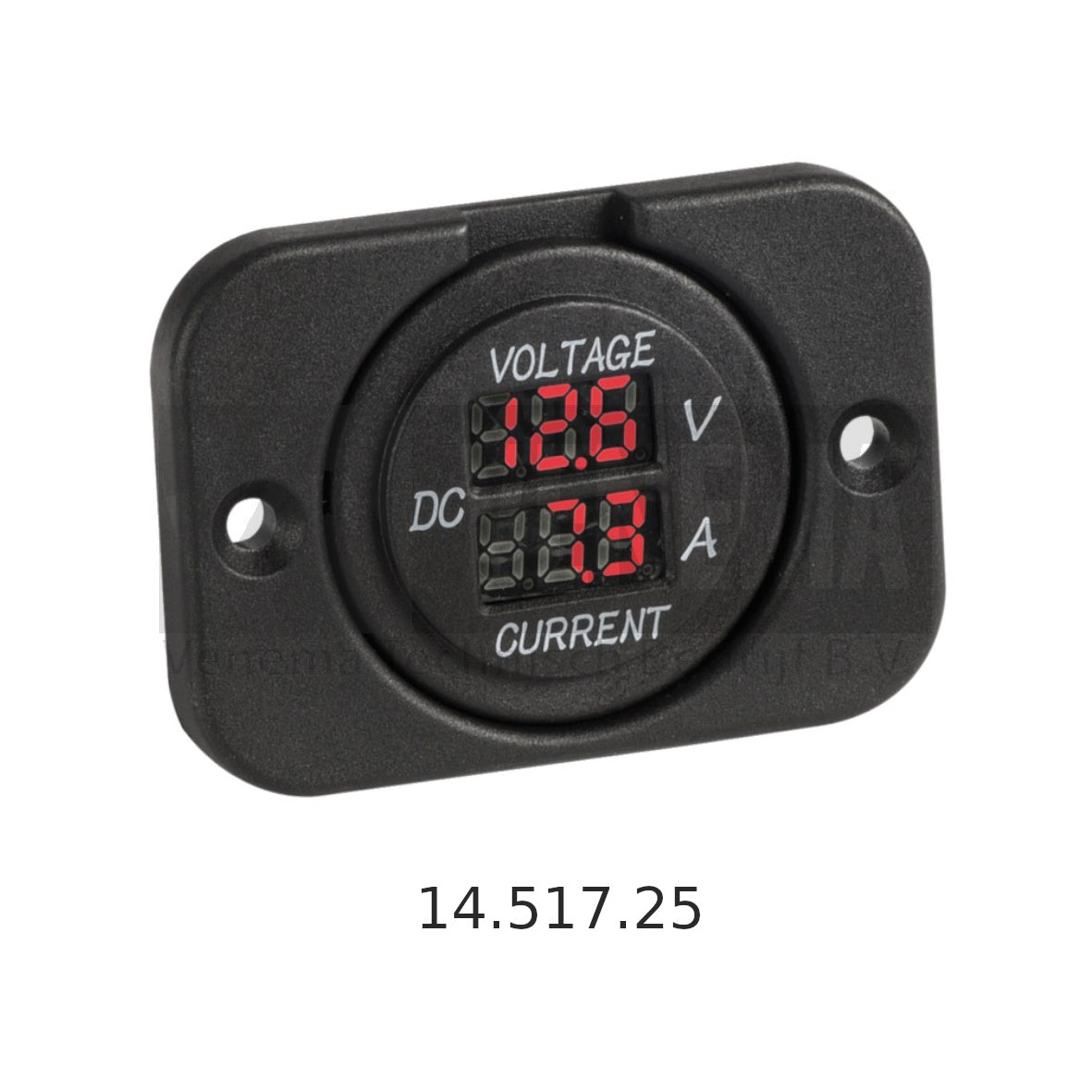 Osculati 8/32V digitale voltmeter + 0/10A digitale ampèremeter - inbouwmontage