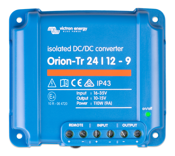 Victron Orion-Tr 24/12-9A 110W omvormer geïsoleerd