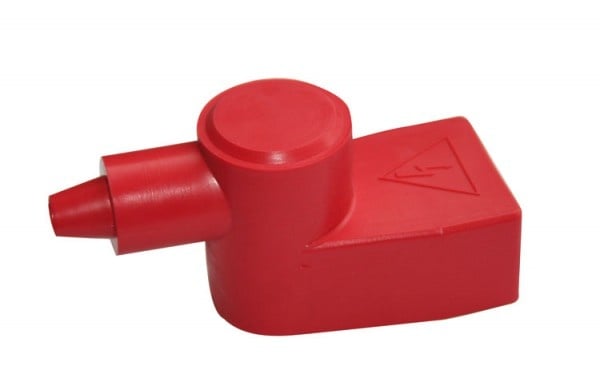 Afdekkap rood/zwart voor draadeind