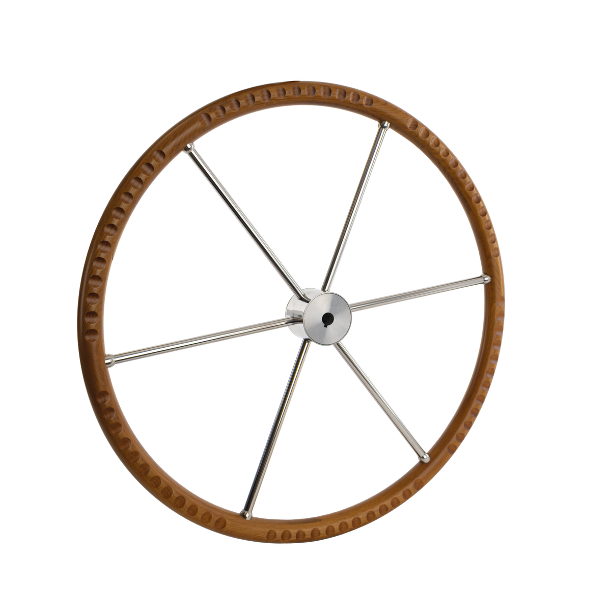 Talamex Stuurwiel teak/rvs 6-spaaks 700 mm