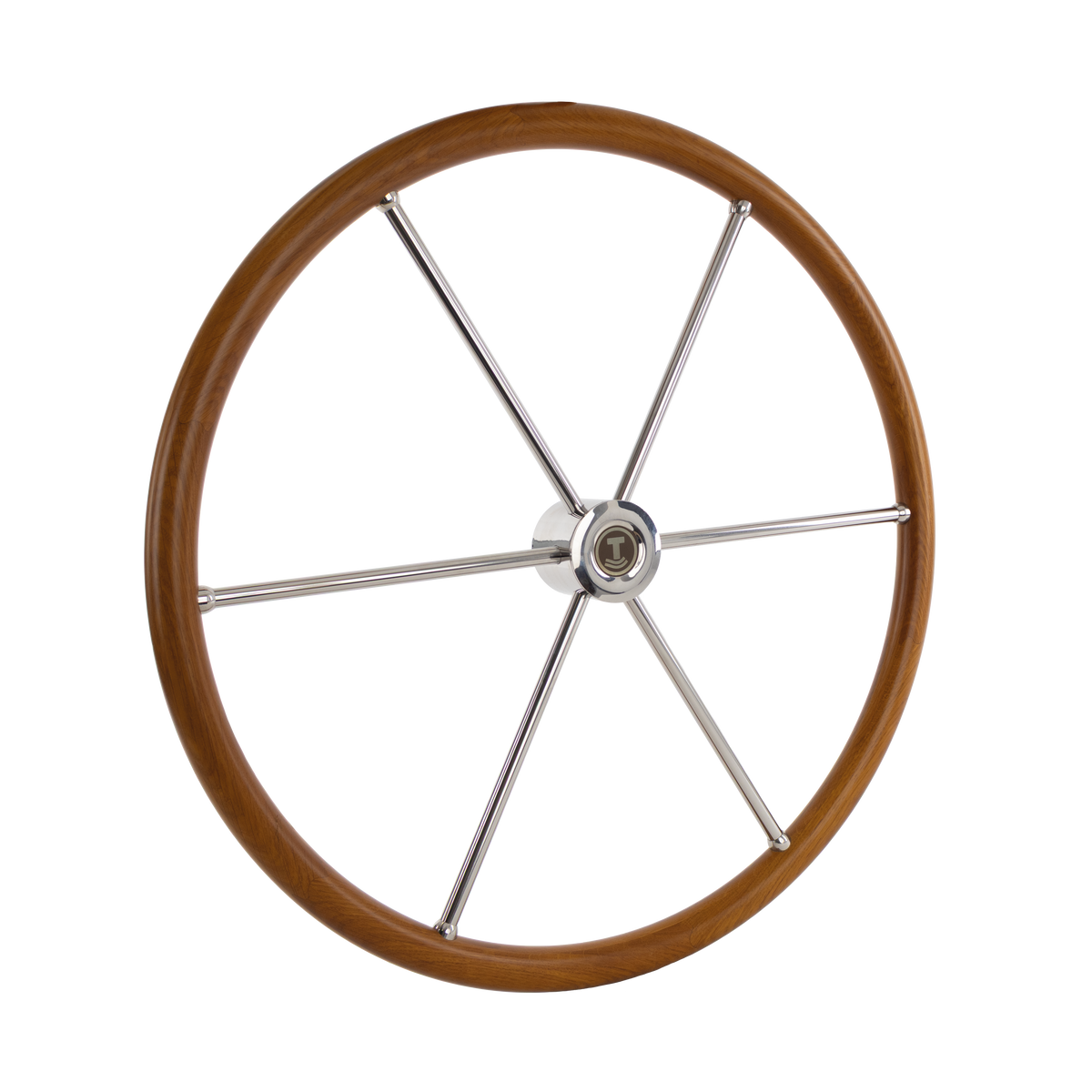 Talamex Stuurwiel teak/rvs 6-spaaks 500 mm