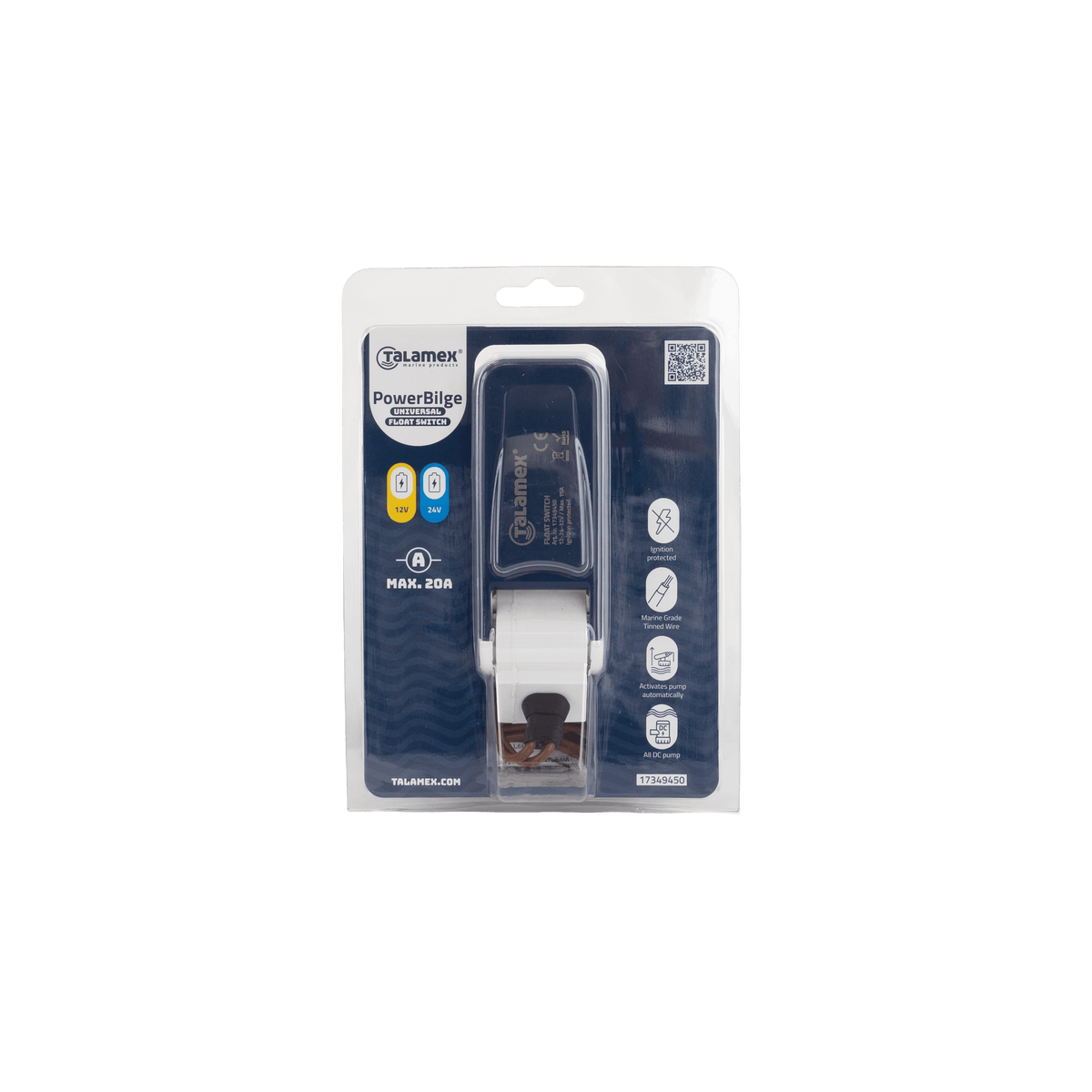 Talamex Vlotterschakelaar PowerBilge 12/24 V