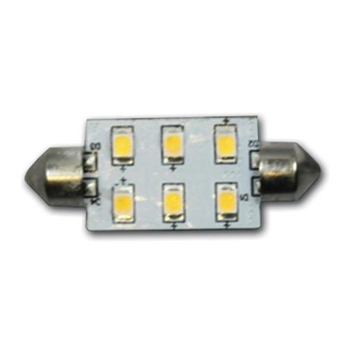 Hollex LED festoon 10-30V 1,1W warm wit 6 LEDS 37mm