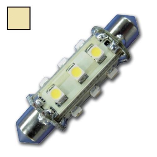Hollex LED festoon 10-30V 0,9W warm wit 12 LEDS 42mm