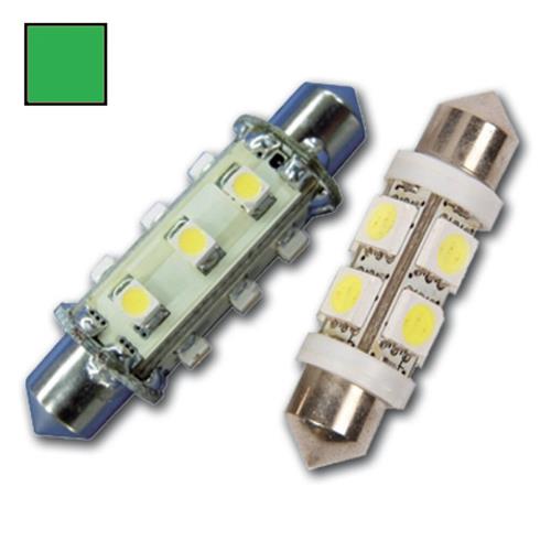 Hollex LED festoon 10-30V 0,9W groen 12 LEDS 42mm
