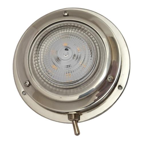 Hollex plafonnière opbouw rvs304 12V 110mm warm wit LED