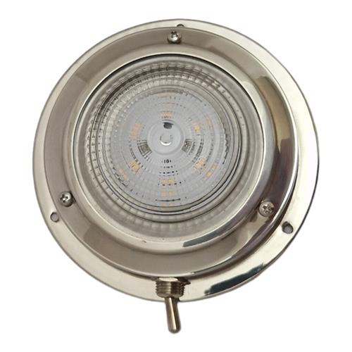 Hollex plafonnière opbouw rvs304 12V 110mm warm wit LED