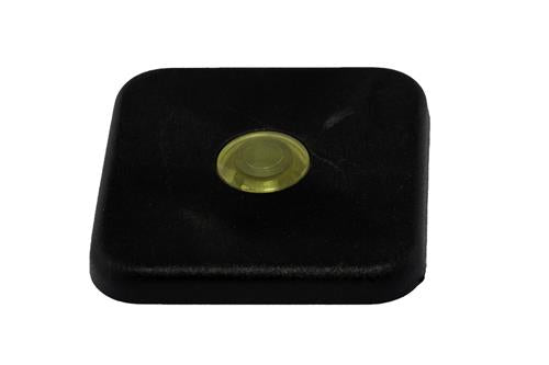 Inprojal cover enkel 2-polig met gele lens ruw/zwart