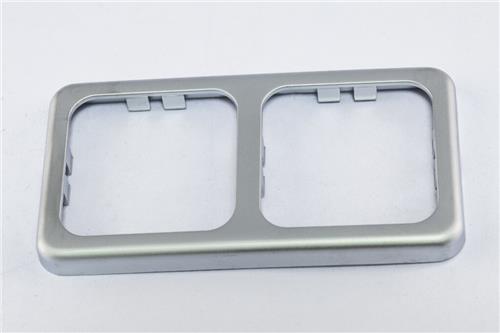 Inprojal afdekraam (2) 60x113mm glad/zilver matglans