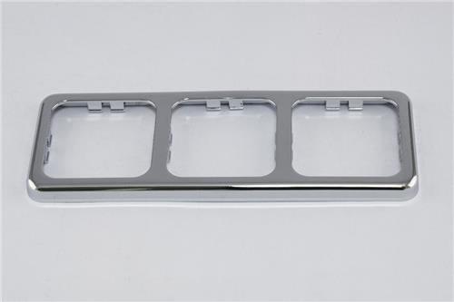 Inprojal afdekraam (3) 60x166mm glad/zilver hoogglans