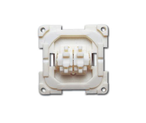 Inprojal wipschakelaar dubbel 1-polig 10mm wit