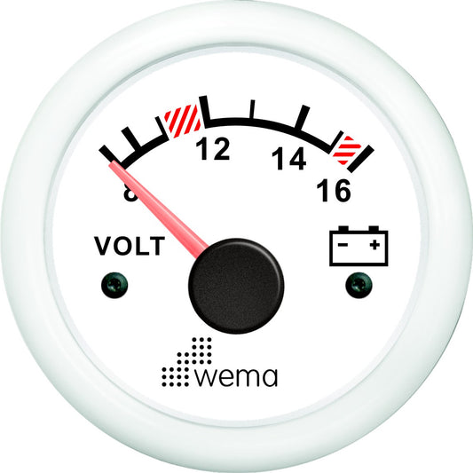 Voltmeter 12V wit