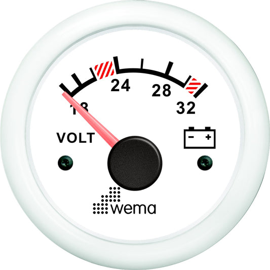 Voltmeter 24V wit