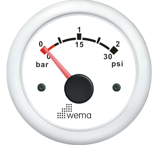 Turbodruk meter wit 25psi/2bar