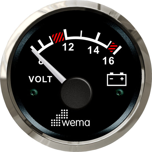 Silver serie voltmeter 12V zwart