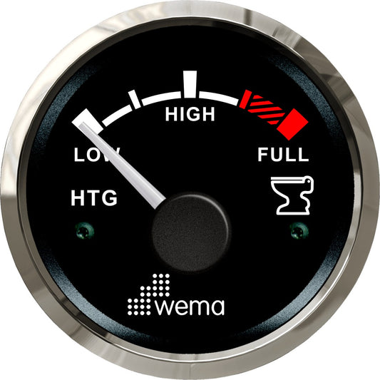 Silver serie tankmeter vuilwater zwart