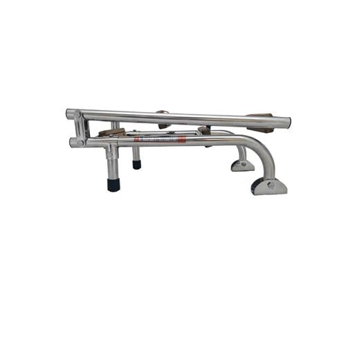 Hollex uitklapbare zwemtrap rvs316 2+2 treden teak