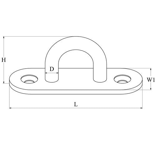 Hollex dekoog ovaal 45x15mm rvs316