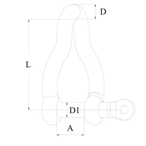 Hollex gedraaide sluiting kort gesmeed 8mm borgpen rvs316