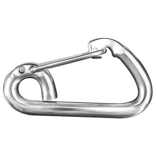 Hollex karabijnhaak asymmetrisch 10mm met oog rvs316