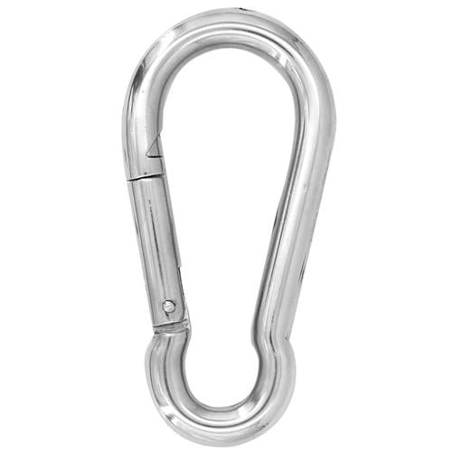 Hollex karabijnhaak 7x70mm met knik rvs316