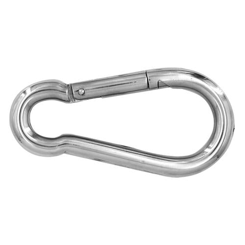 Hollex karabijnhaak 8x80mm met knik rvs316