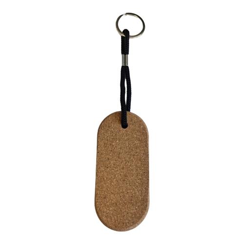 Hollex sleutelhanger kurk blok 4x9cm