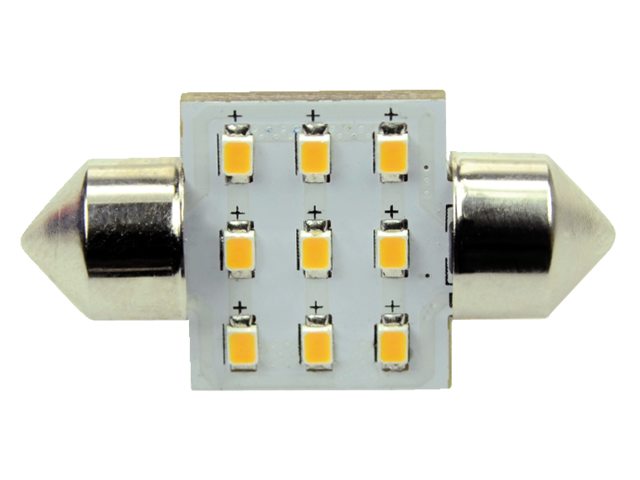 Ledlamp led9 festoon 10-30V 31mm 2700k