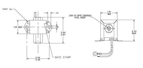 Facet 40164 solid state brandstofpomp 24V