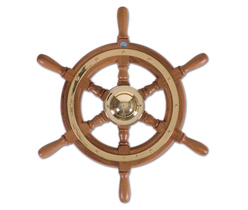 Stazo stuurwiel type 01 teak/messing 45cm