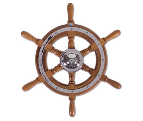 Stazo stuurwiel type 01 teak/chroom 40cm